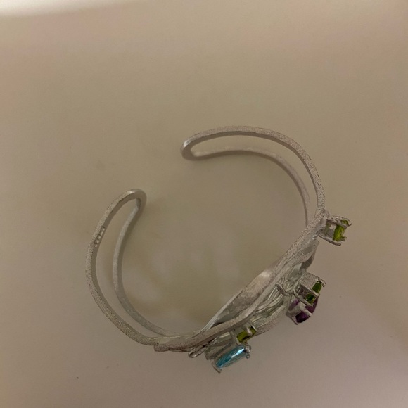 Beautiful Sterling Gemstone Choker & Bracelet Set - Picture 4 of 5